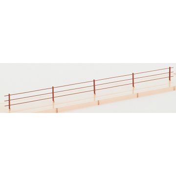 Weinert Modellbau Plaatwerk profiel met 20 palen en ca 70cm lang  - H0 / 1:87 (3215)