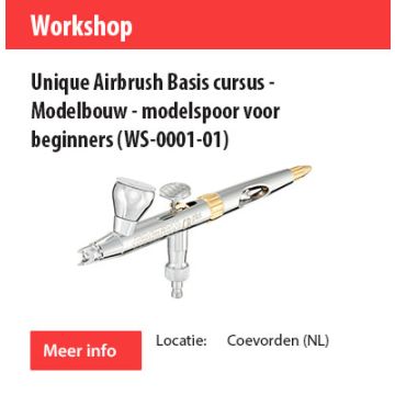 Unique Airbrush Basis cursus - Modelbouw - modelspoor voor beginners  - Datum: 26-9-2026 (WS-0001-01)